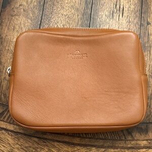Brown Leather Toiletry Bag